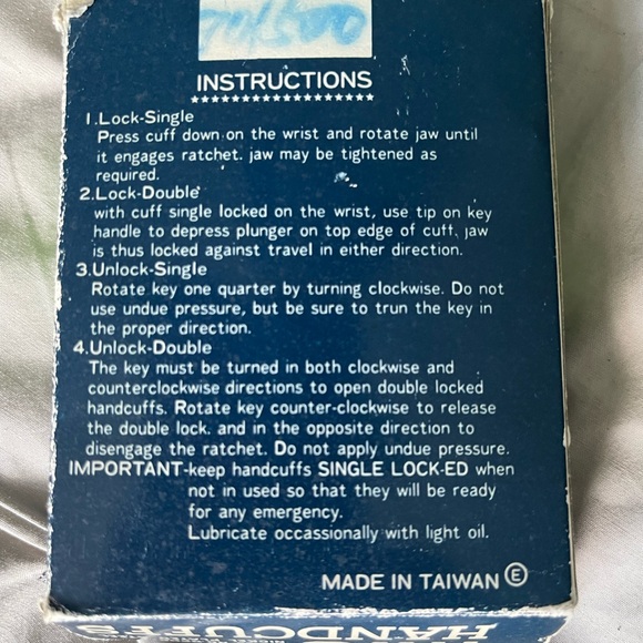 HWC Nickel Plated Steel Handcuffs - Picture 2 of 3